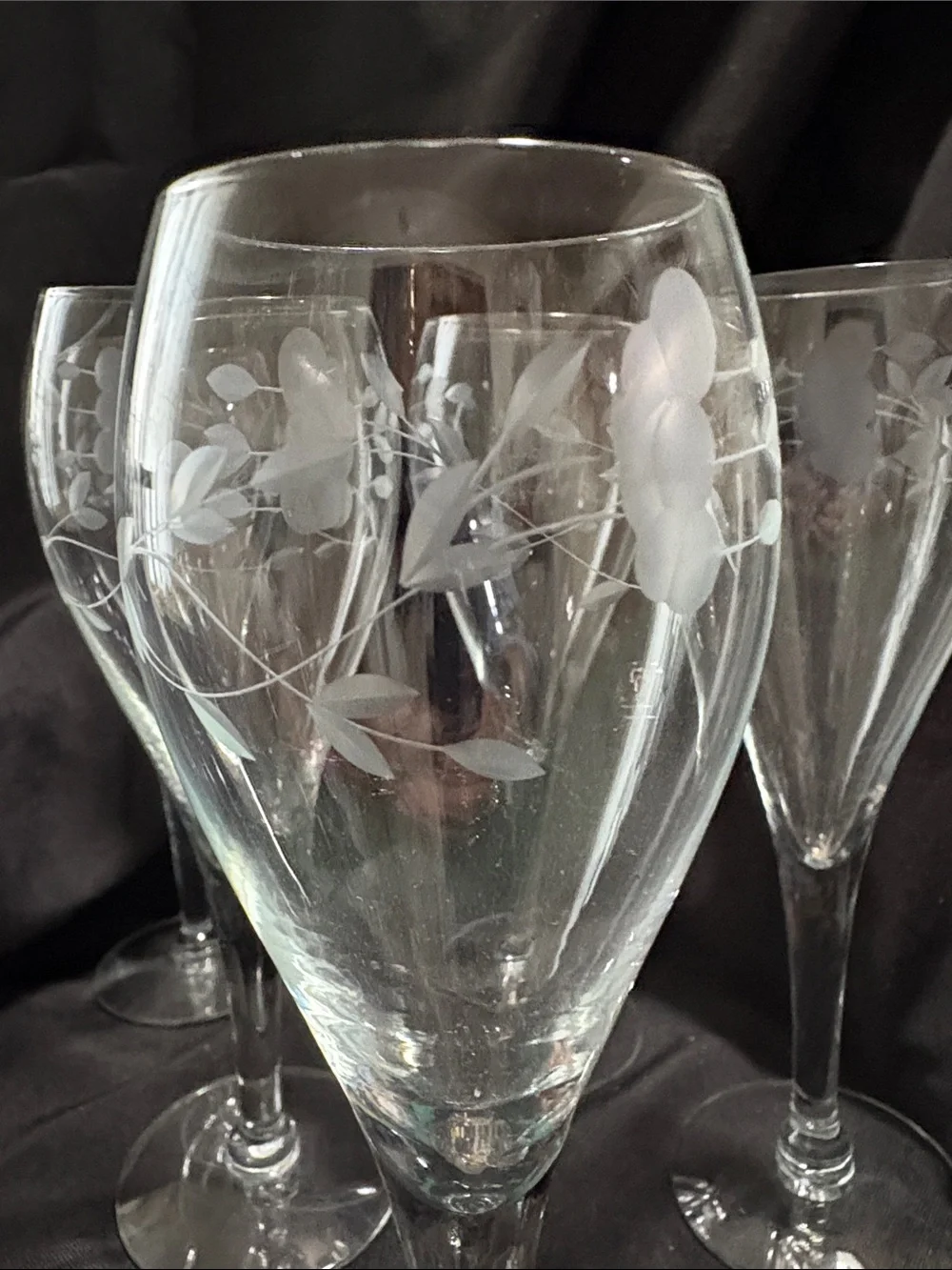 Princess House Heritage Pattern Champagne Tulip Set of 6